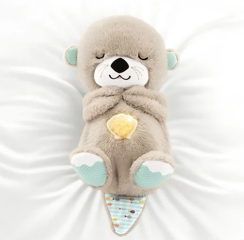 Breathing otter plush toy for anxiety relief and sleep support.