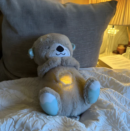 Breathing otter plush toy for anxiety relief and sleep support.